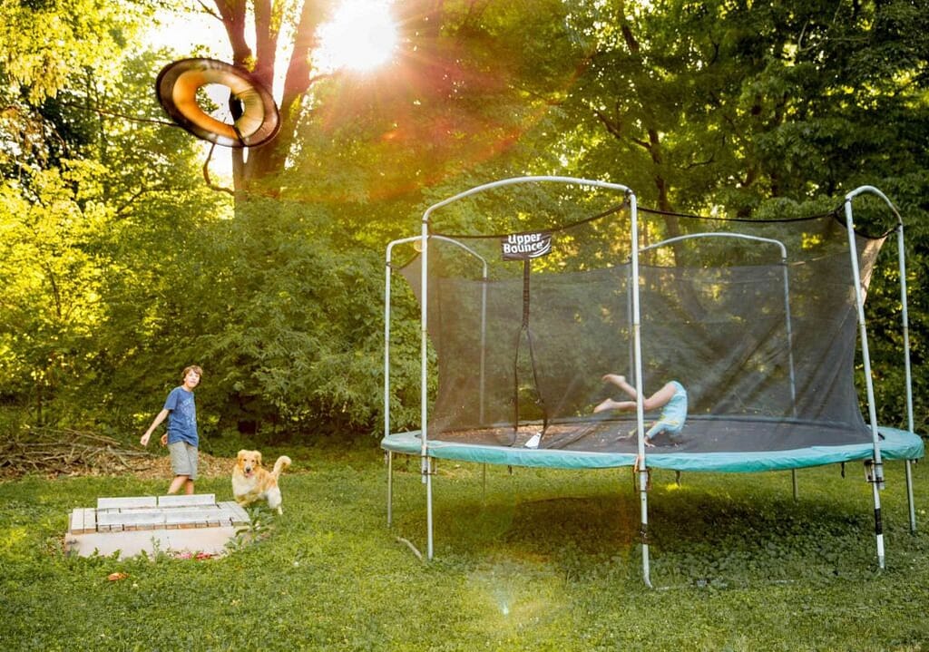 How to Mow Under a Trampoline